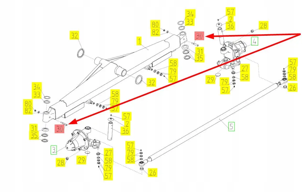 100055603 Kołek zwrotnicy