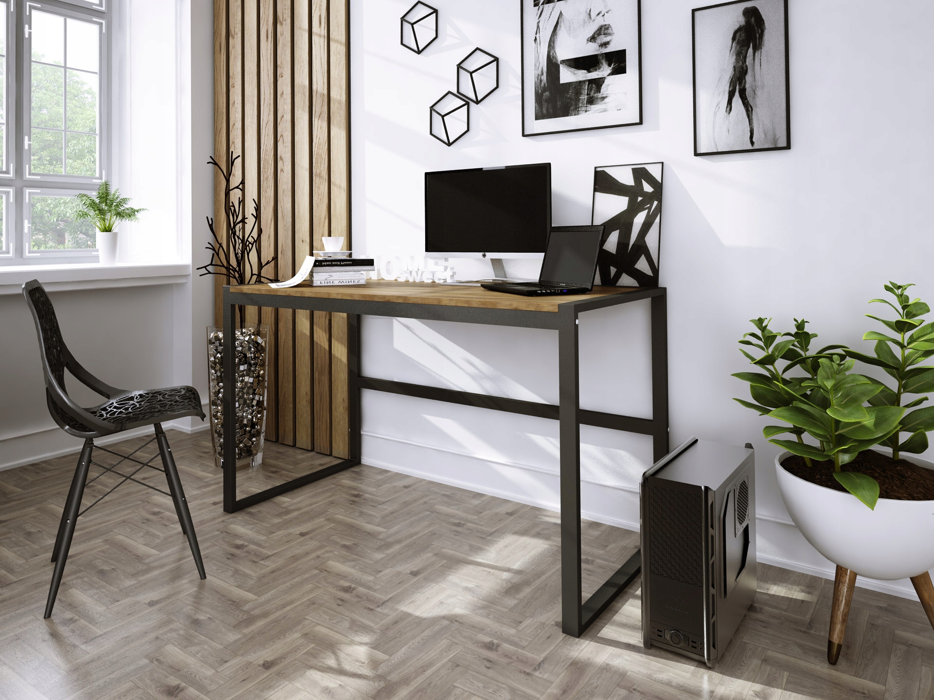 Biurko Loft , Duże Nowoczesne, Dąb Odwieczny !!! Kod producenta bgdodw