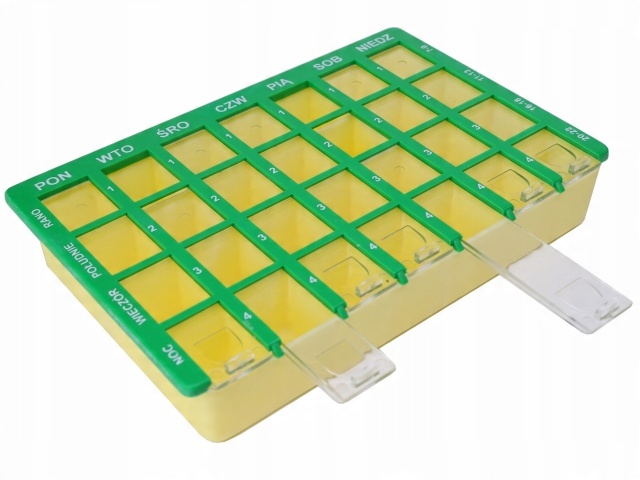 

Pojemnik pudełko kasetka na leki tabletki 7x4