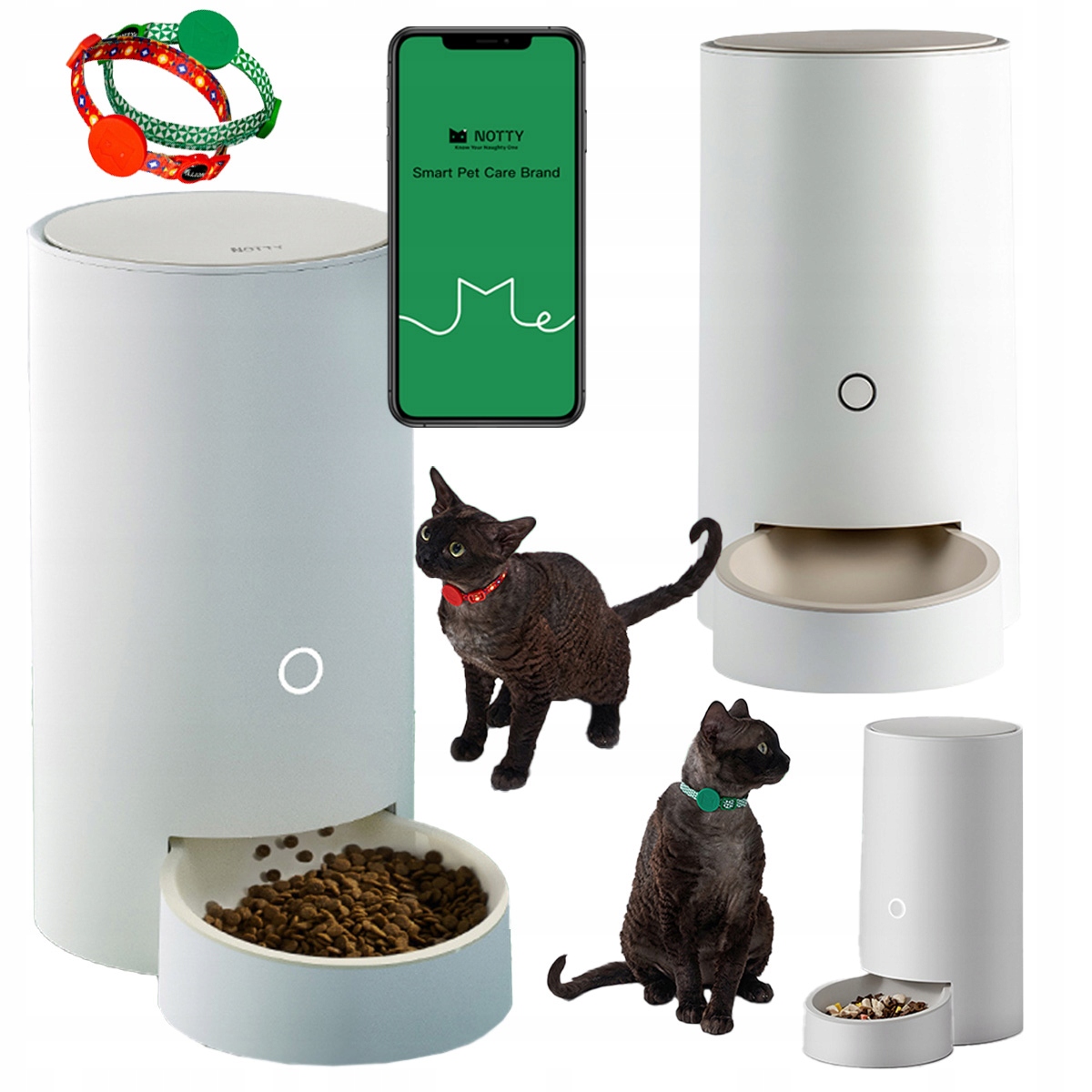 Automatyczny dozownik karmy dla kota podajnik Aplikacja Wi-Fi karmnik Notty
