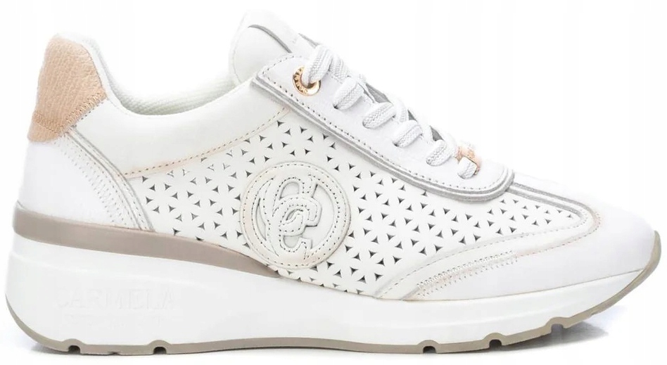 Carmela Dámské Kožené Sportovní Boty Bílé 40