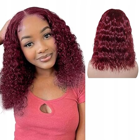 Paruka S Loknami Burgundské Barvy Délka 40 CM Čepice Pod Vlastní Vlasy