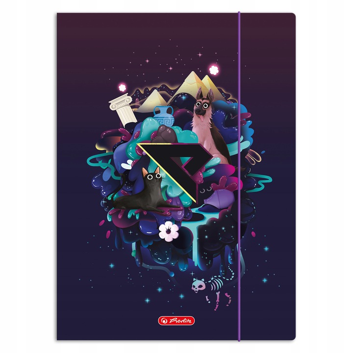 TECZKA RYSUNKOWA HERLITZ A4 Z GUMKĄ EKIPA FRIZA