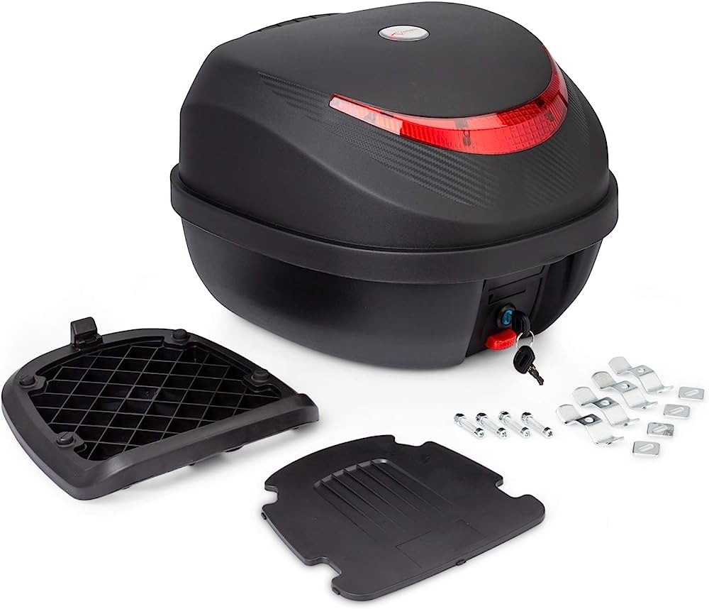 KUFER Carbon 32L Monolock Płyta Skuter + OPARCIE