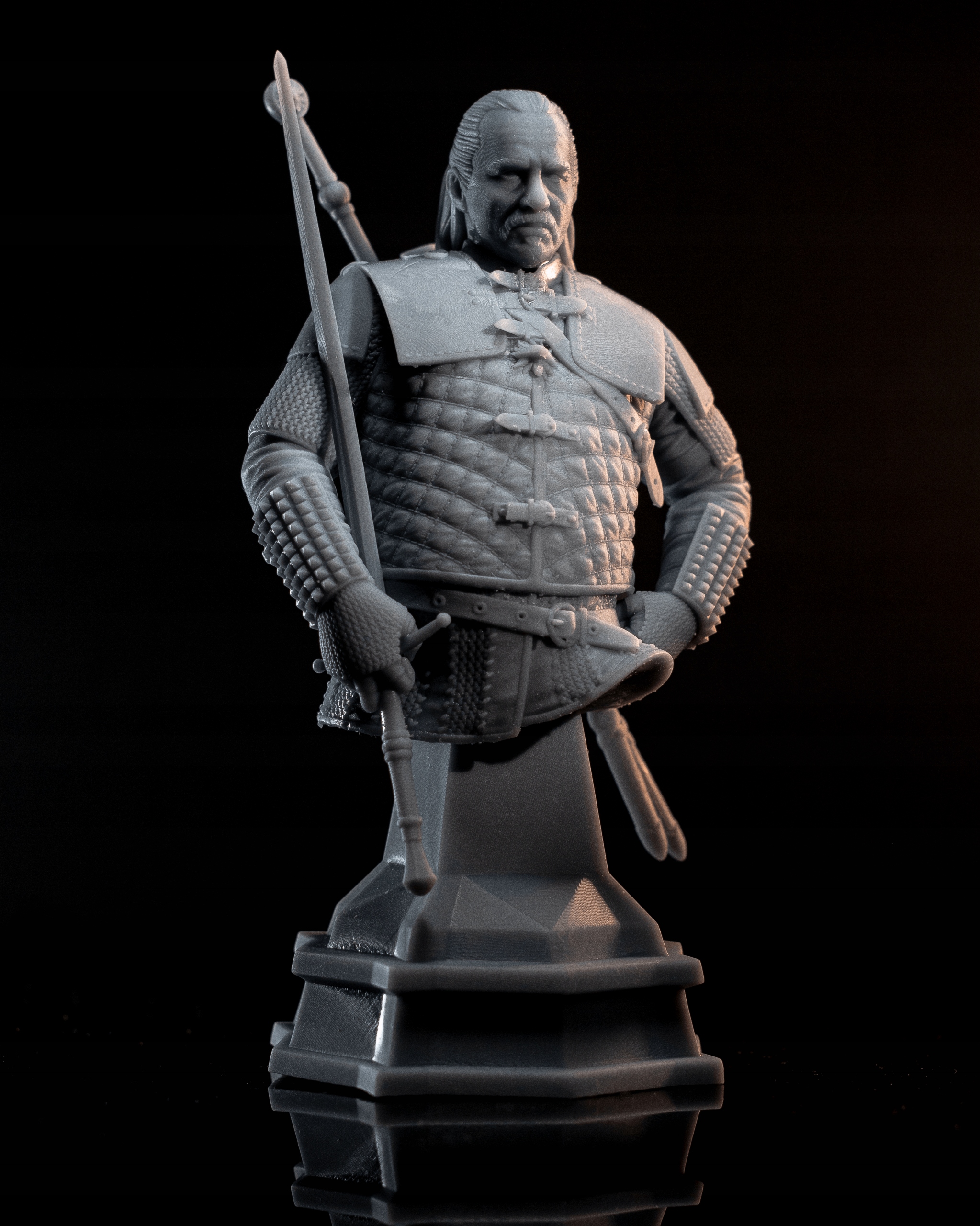 Figurka Vesemir Zaklínač 3 Busta h3LL creator 3D tisk 12K