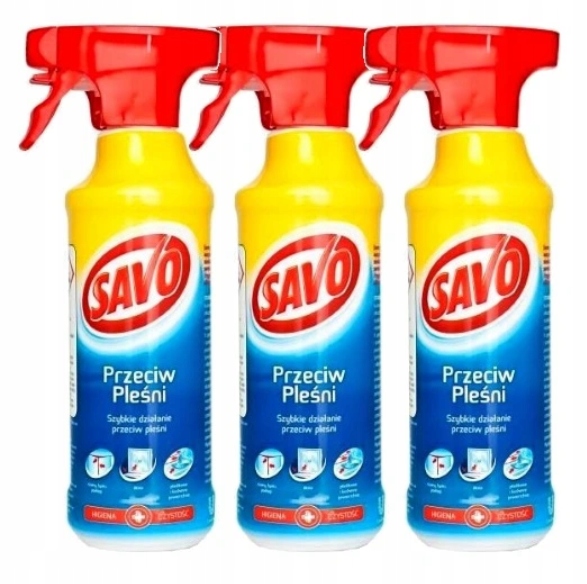 

Zestaw Savo przeciw pleśni i grzybom 3x500ml