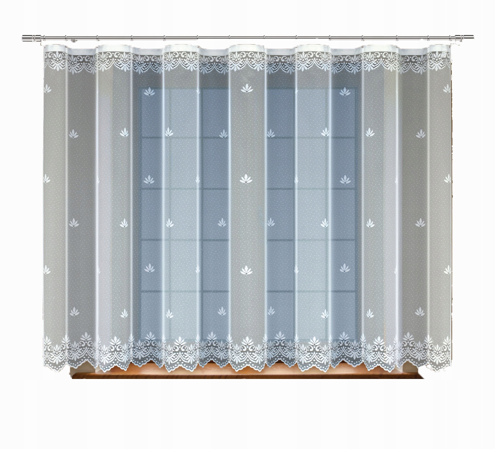 

Biała żakardowa firanka z taśmą 250280 160 x 300cm