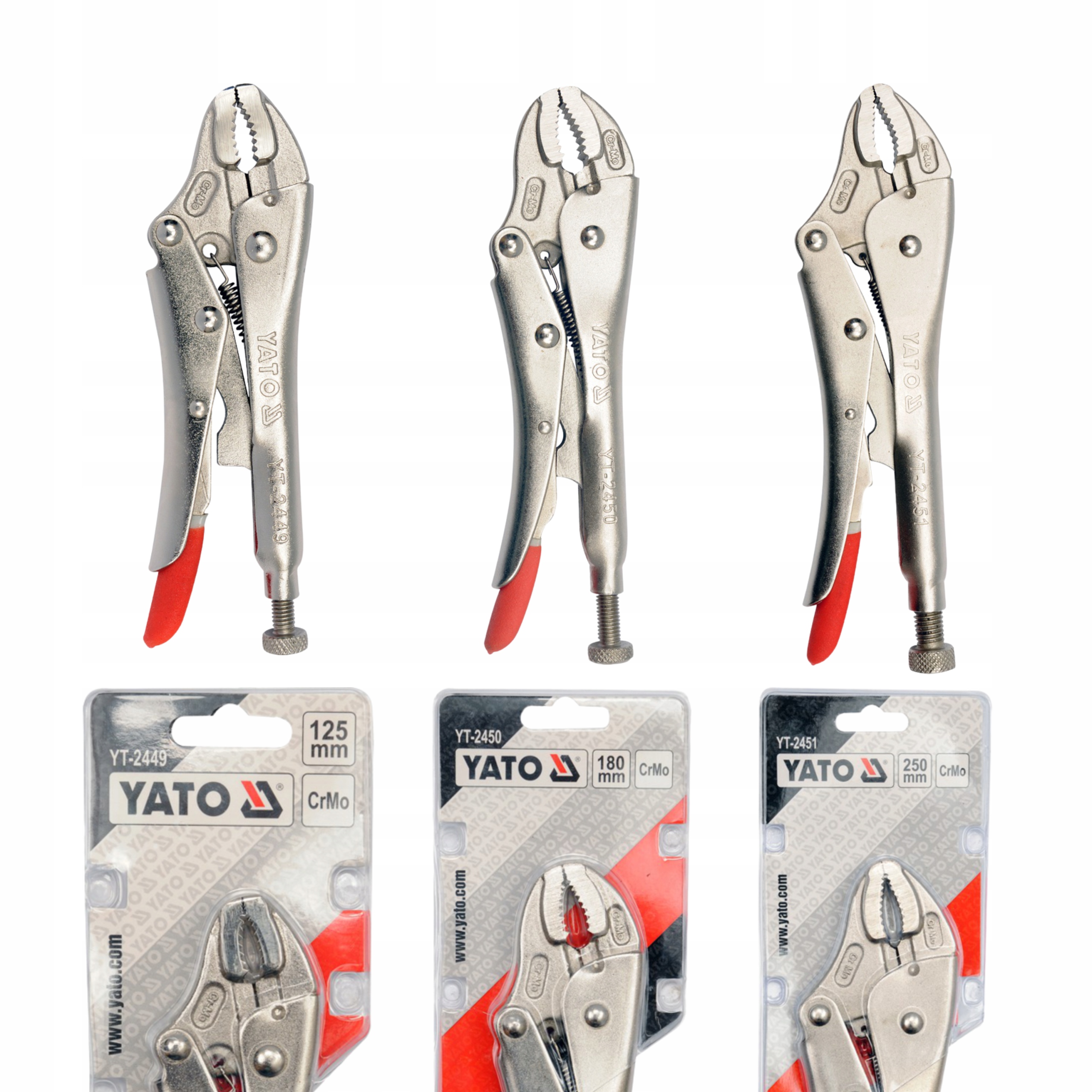 

3 Sztuki Szczypce Morsea 125, 180, 250mm Yato