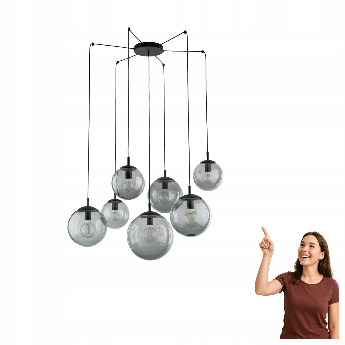 Závesná lampa Esme Graphite 5385 Tk Lighting