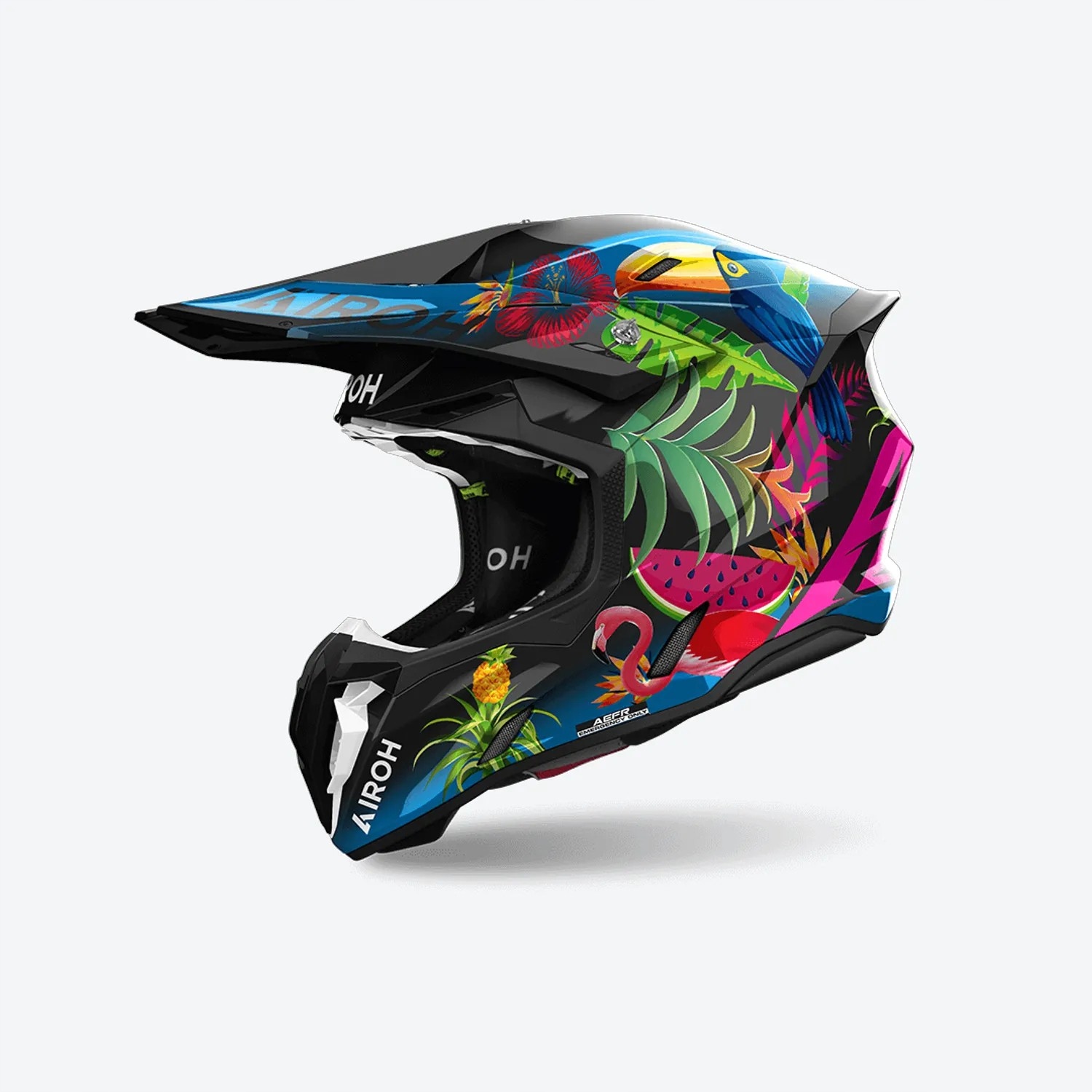 Airoh Prilba Cross Enduro Atv Štvorkolka Twist 3 Amazonia Farba Čierna/zelená