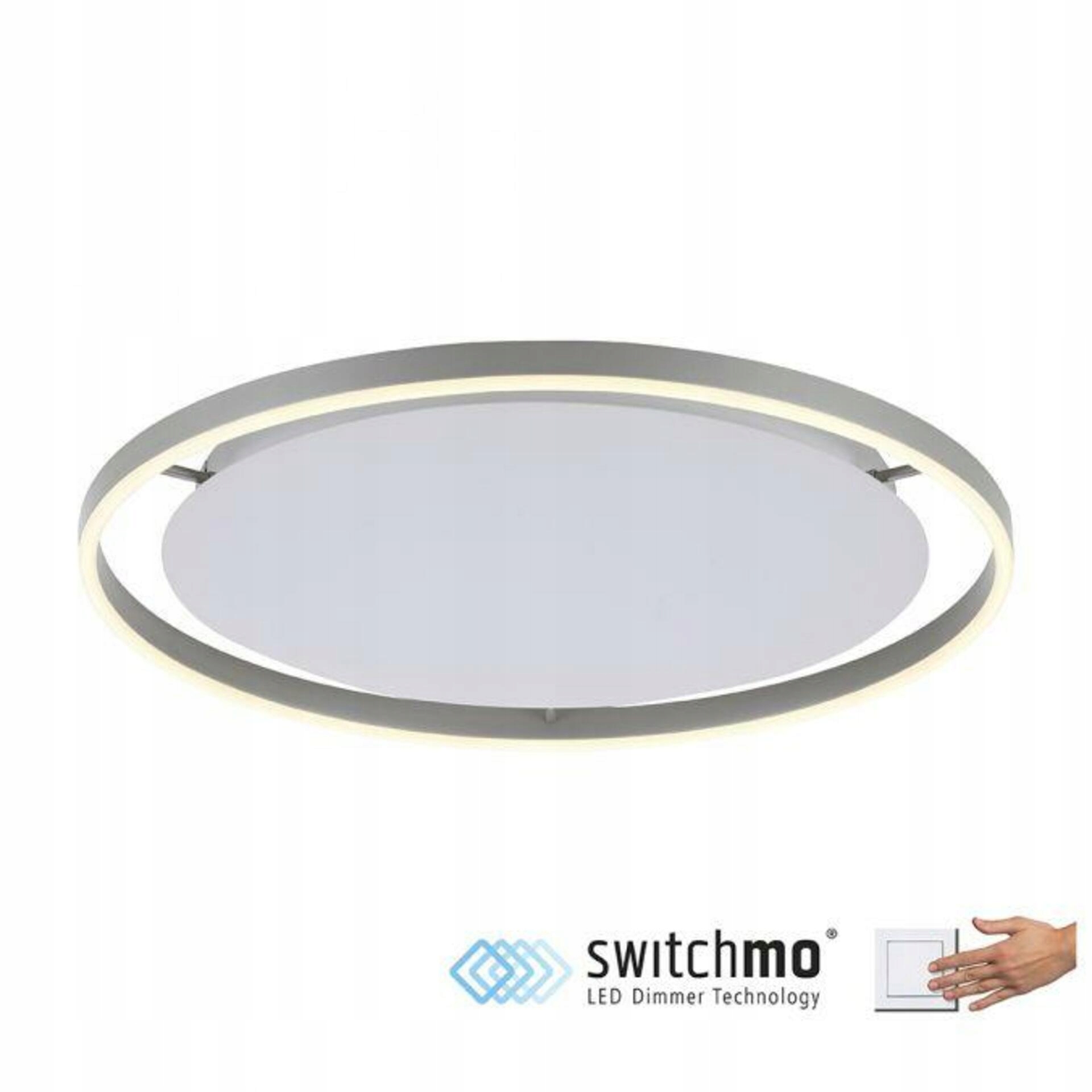 Led stropné svietidlo Just Light Switchmo, 60 cm, hliník, teplá biela, stmieva