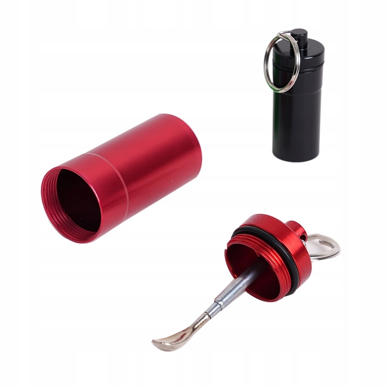 Контейнер Caddy для нюхательного табака металлический большой брелок разных цветов