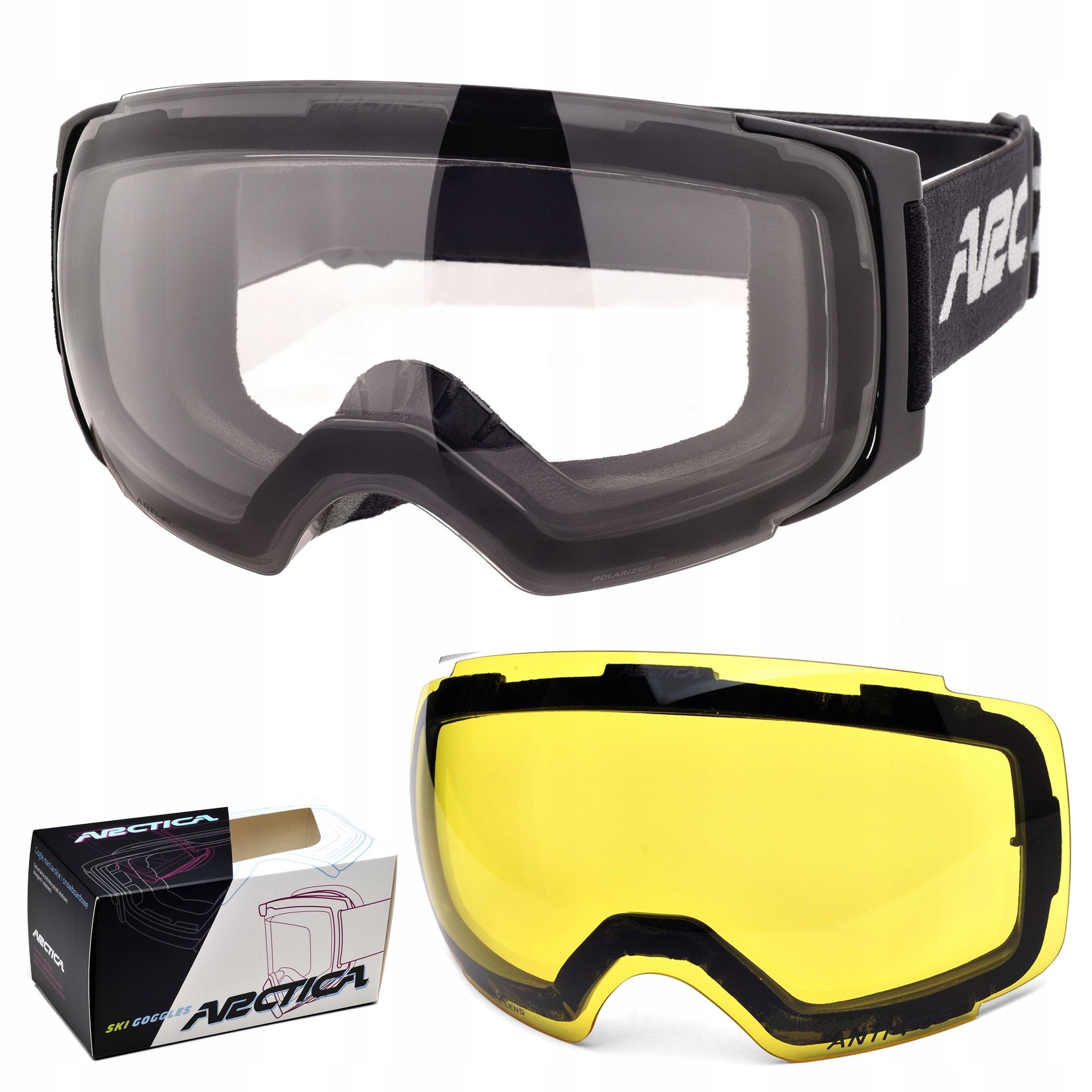 Fotochromatické Lyžařské Brýle Arctica G-105FP Žluté Rozjasňující Sklo