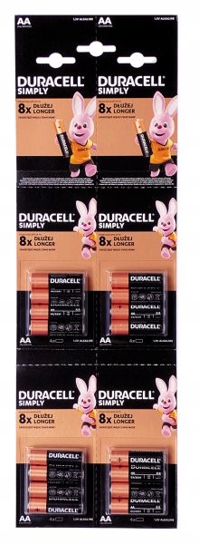 Bateria alkaliczna paluszki Duracell AA LR6 16szt. EAN 5000394129825