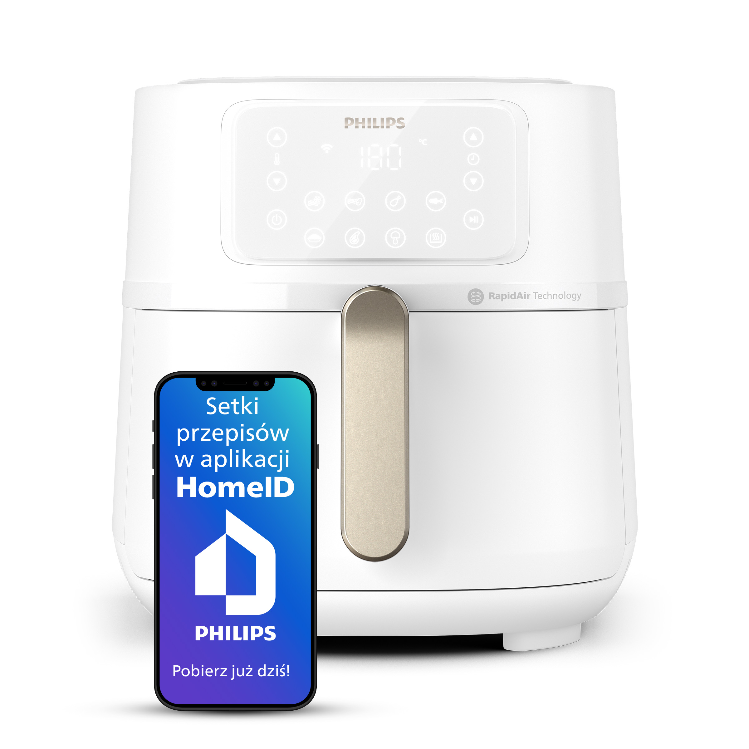 Frytkownica beztłuszczowa Philips Ovi XXL 2000W Air fryer 7,2l HD9285/00