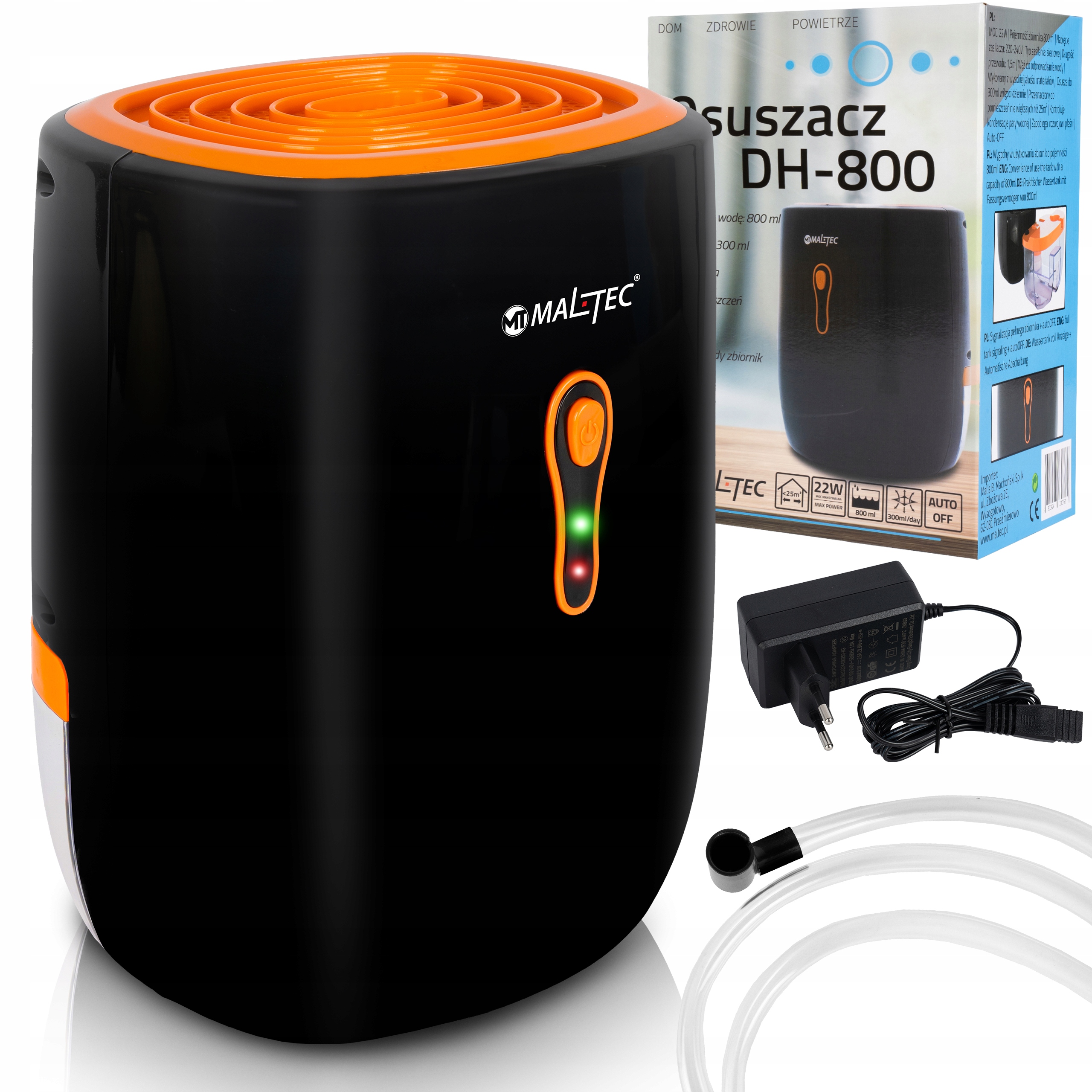 Tichý Odvlhčovač Vzduchu Výkonný Pohlcovač Vlhkosti Maltec 800 ML