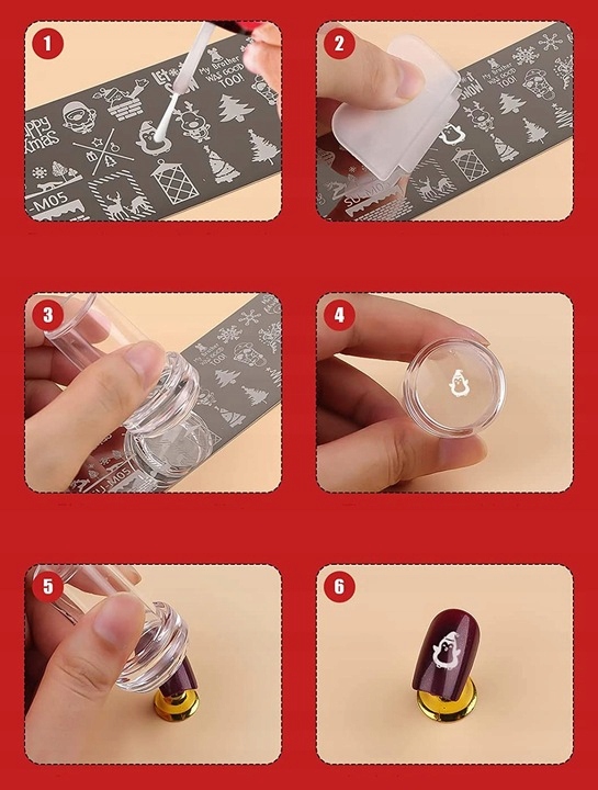 BLASZKA DO STEMPLI PAZNOKCI PŁYTKA DMUCHAWCE Kolor dominujący srebrny