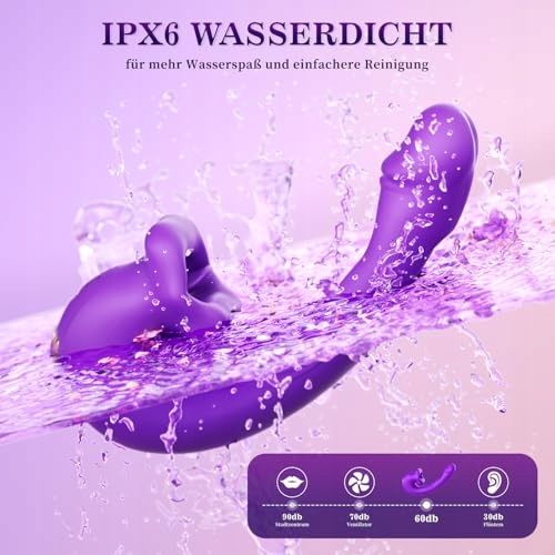 DILDO VIBRATOR DLA KOBIET Z 10 TRYBAMI WIBRACJI I STYMULACJI KLITORIS — miniatura 5