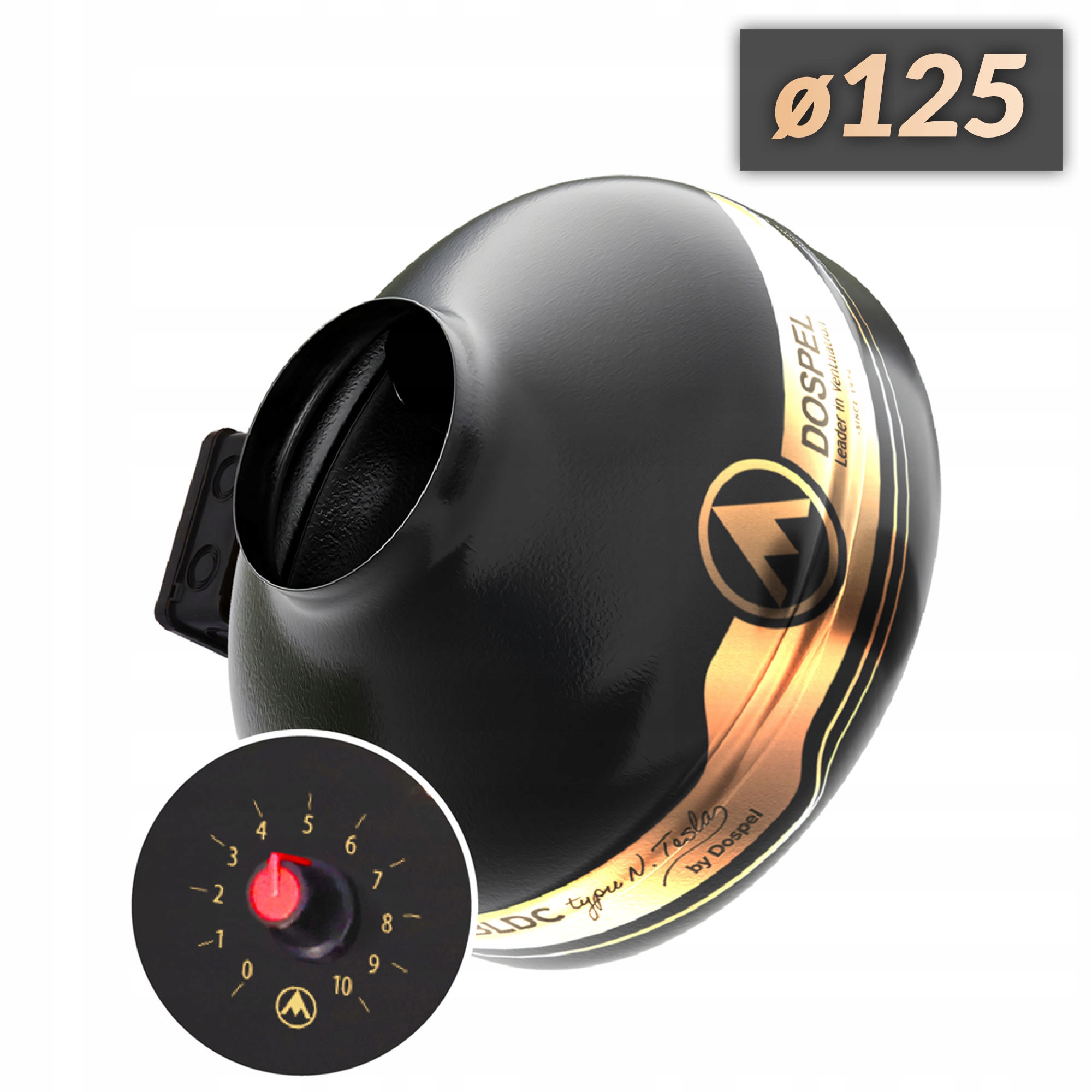 Radiálny kanálový ventilátor fi125 Dospel Wk motor Bldc typu N. Tesla