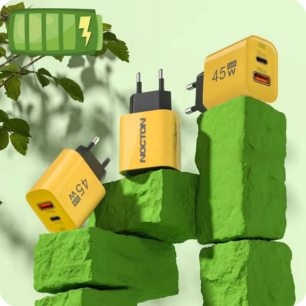 SZYBKA ŁADOWARKA SIECIOWA USB TYPE-C GaN 45W QC 3.0 PD do TELEFONU LAPTOPA EAN (GTIN) 5904107212975