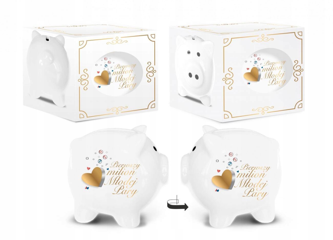 

Świnka Skarbonka Na Ślub Milion młodej pary