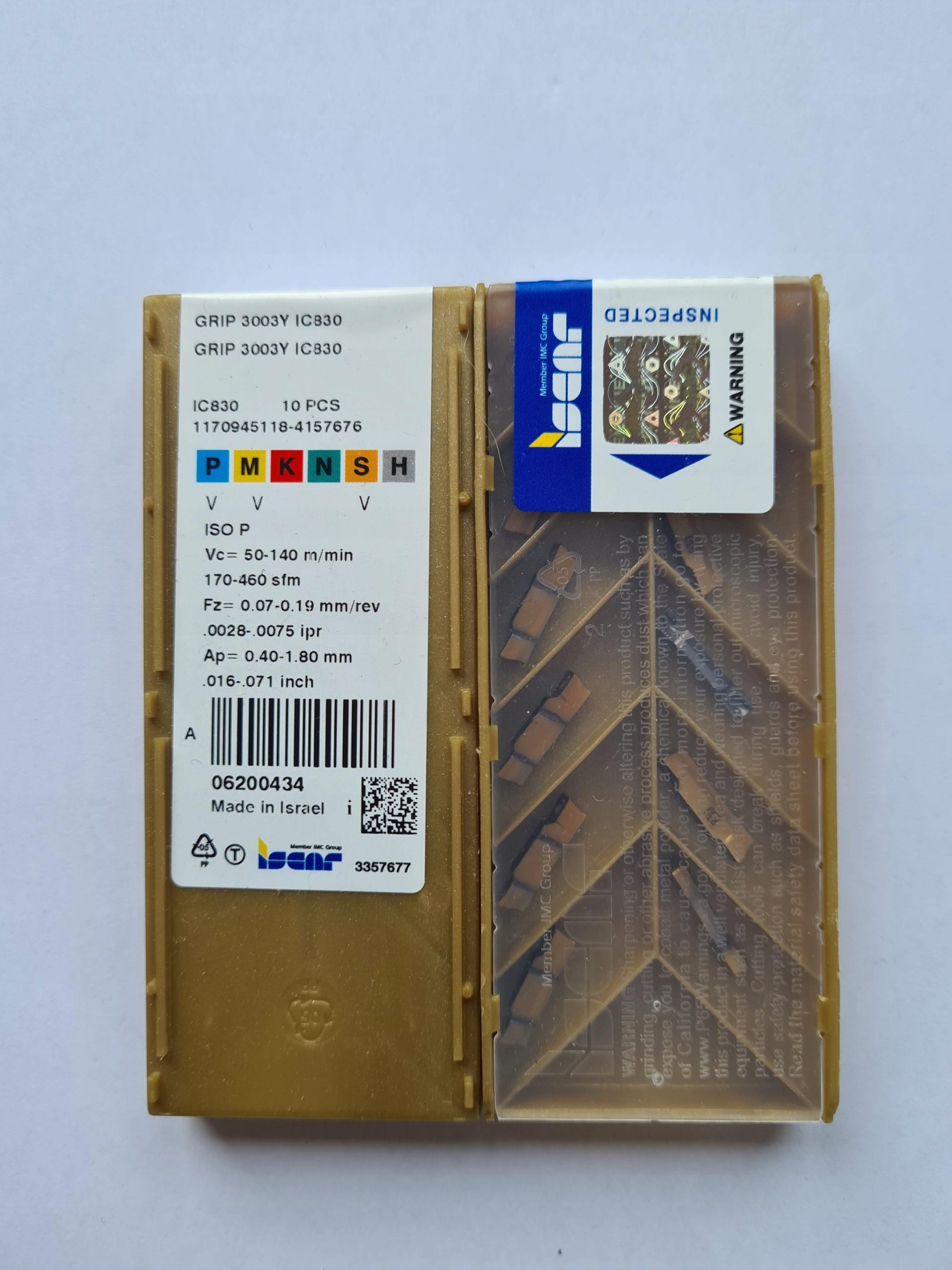 PŁYTKI GRIP 3003 Y IC 830 ISCAR