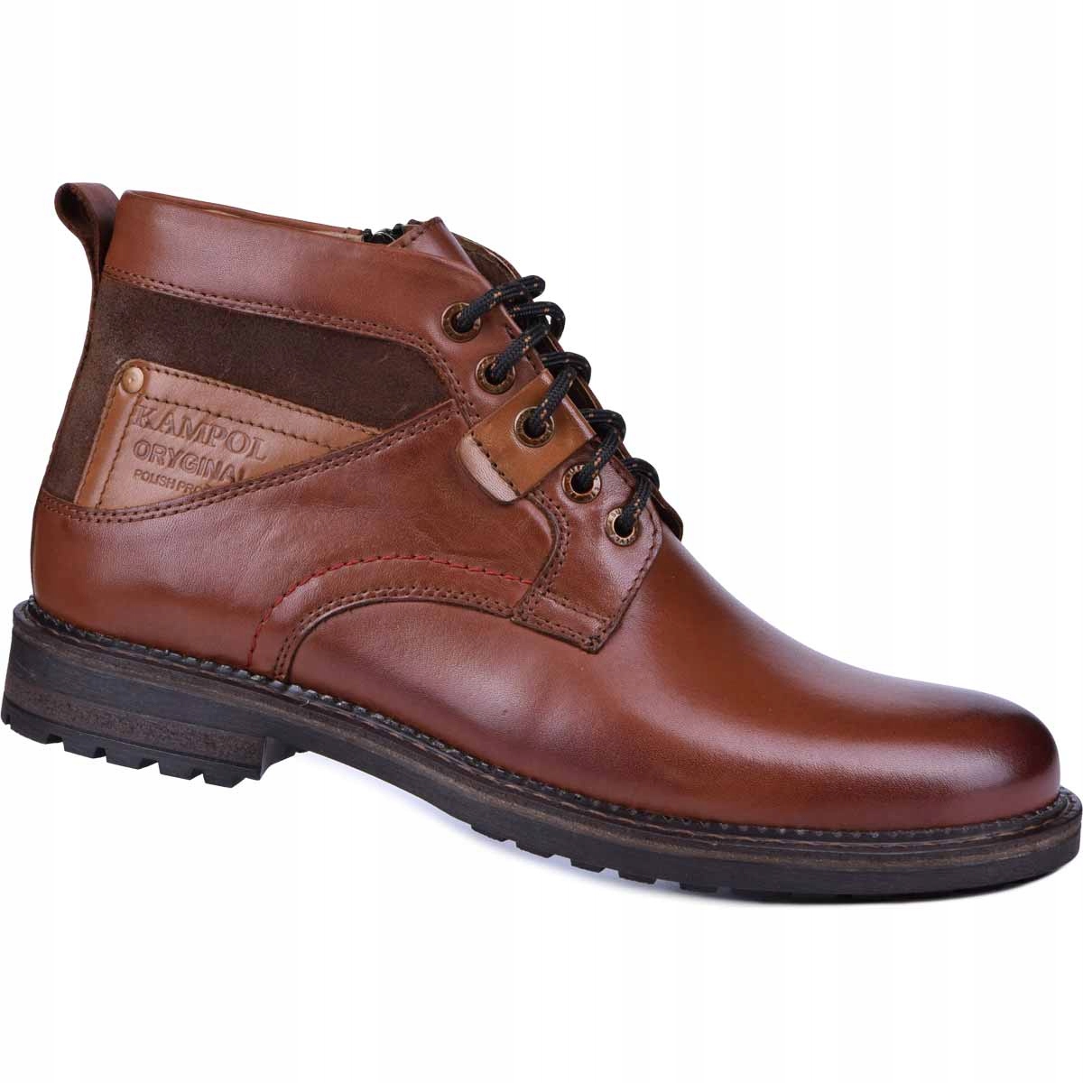 

Buty ocieplane sztyblety zimowe męskie skórzane 43