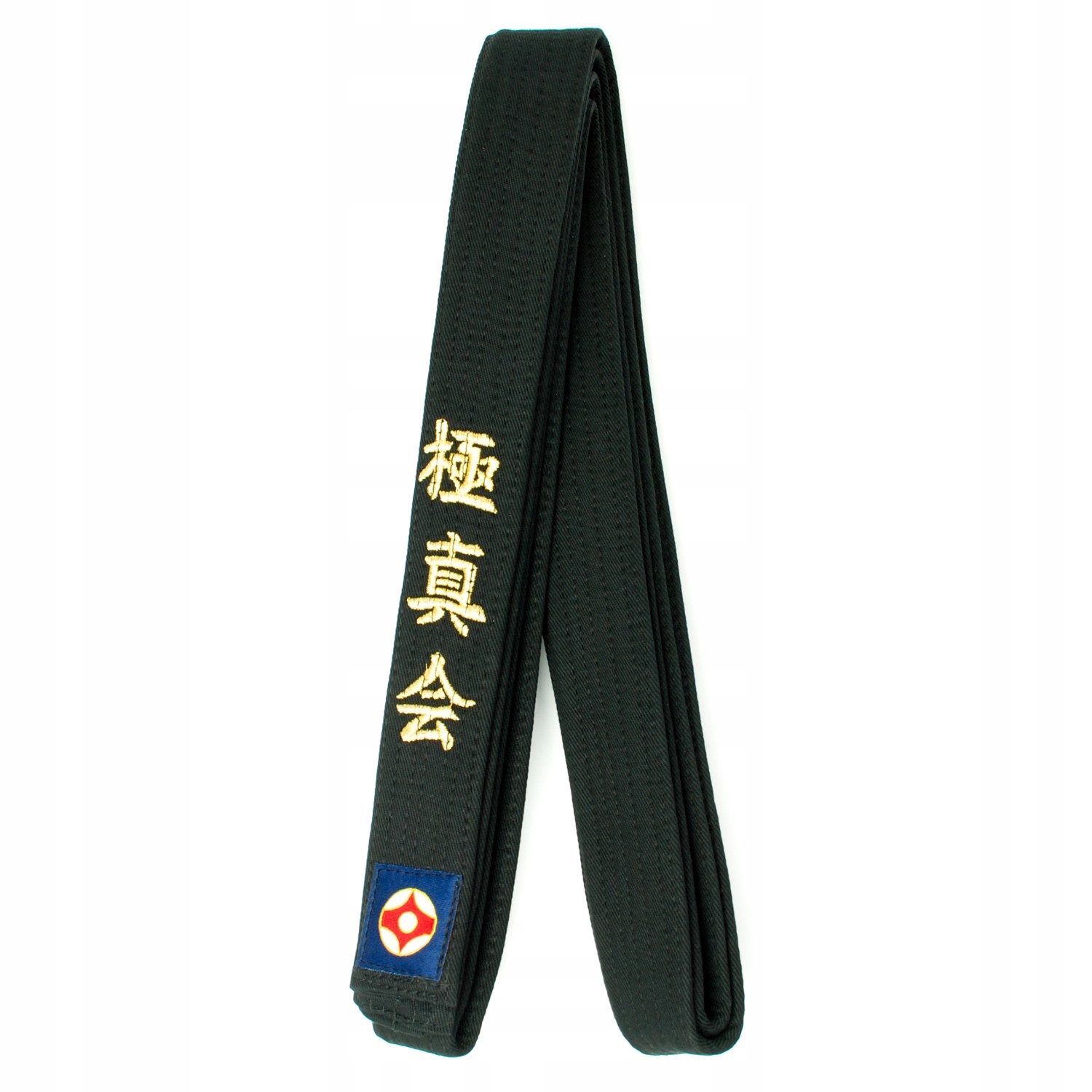 Pas Do Kyokushin Karate Czarny haft naszywka 240cm do kimona