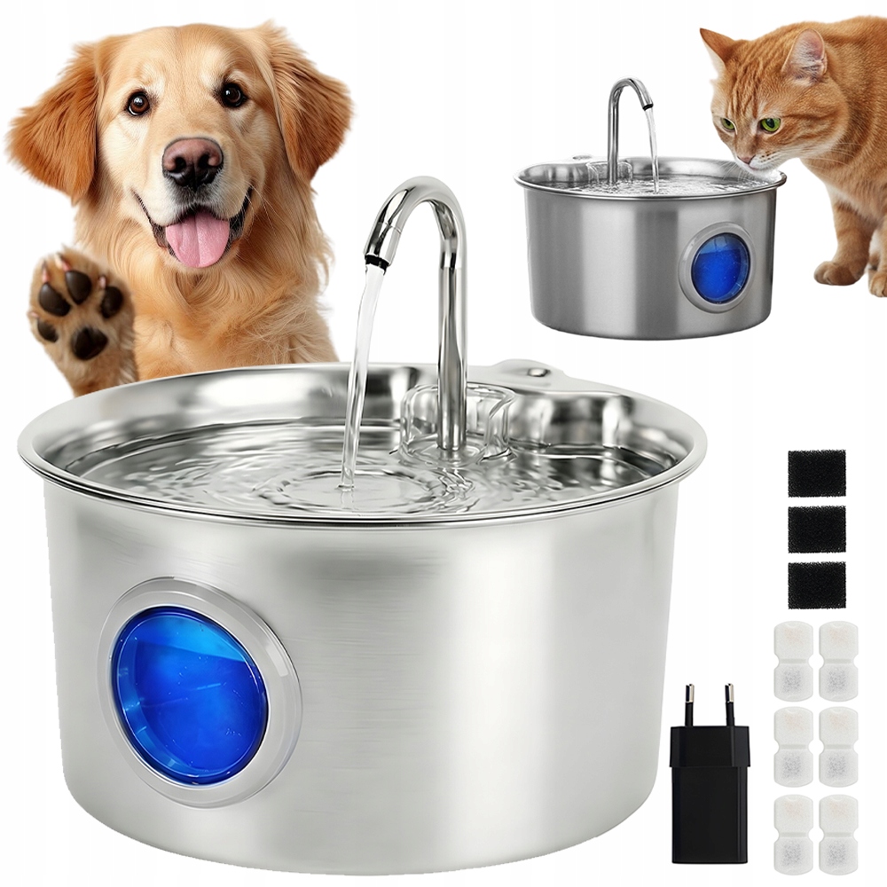 Napáječka Fontána Pro Kočky Psa Automatická Tichá 2,6L Velká Kapacita