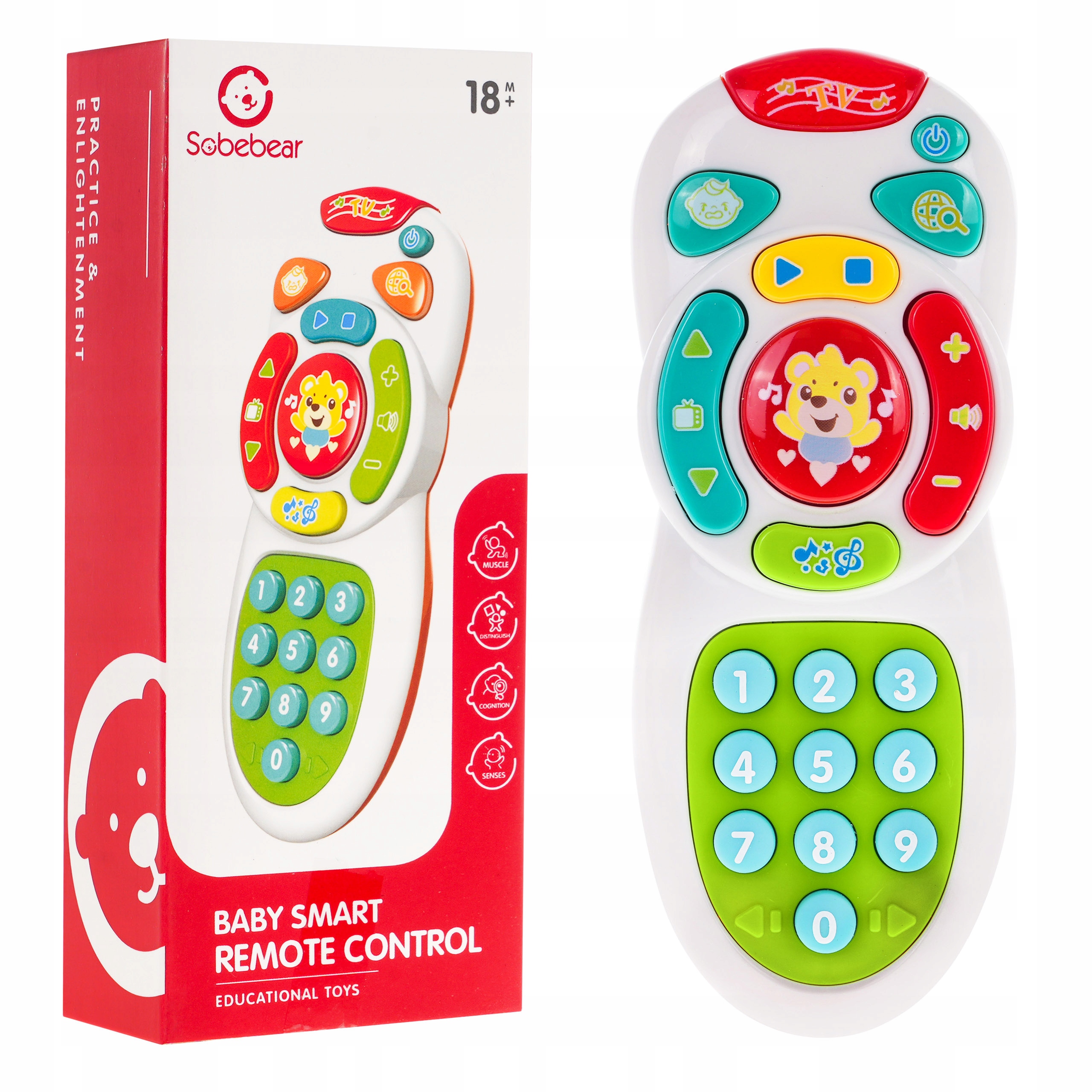 Telefon dla dzieci Ramiz 17 cm x 6,5 cm czerwony
