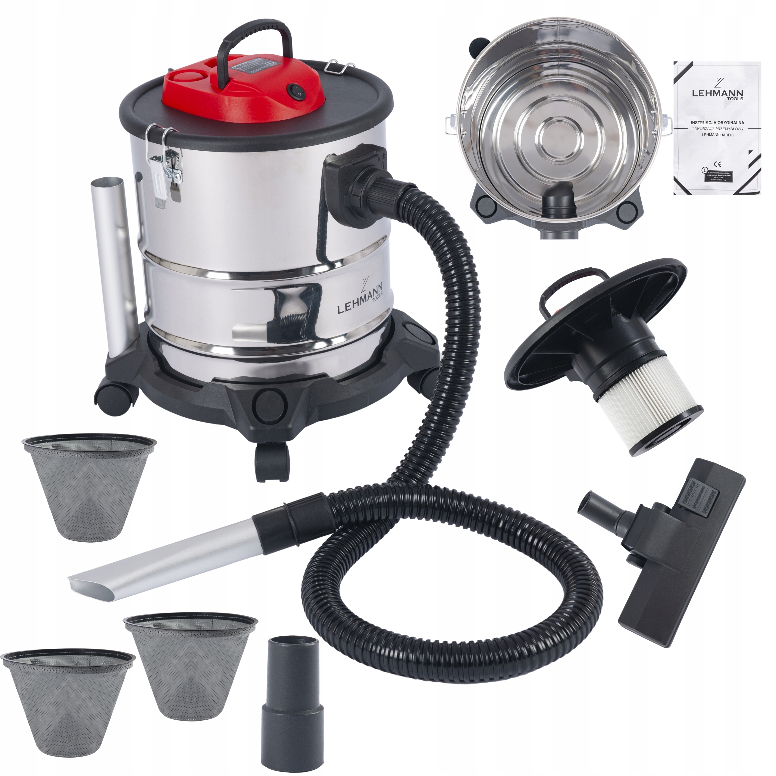 ODKURZACZ PRZEMYSŁOWY POPIOŁU GRUZU KOMINKA 2000W EAN (GTIN) 5903754427121