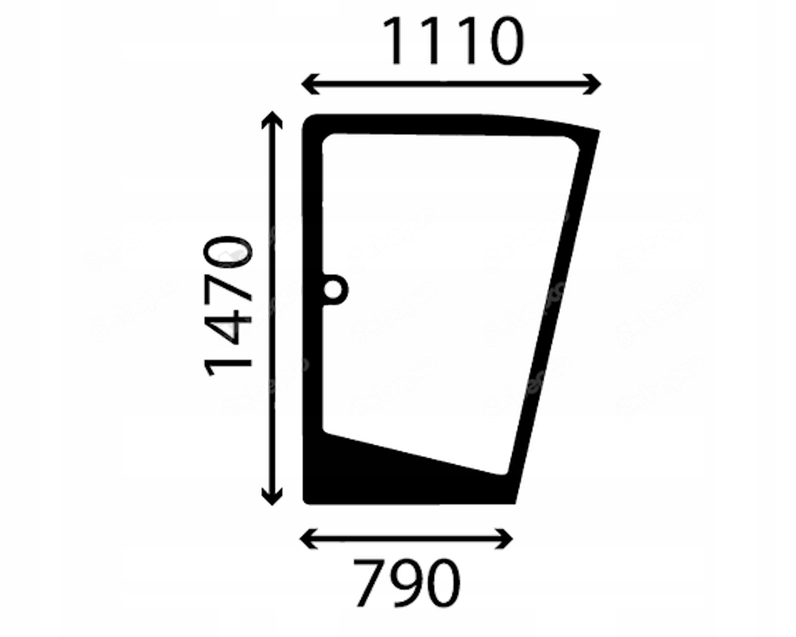 sklo kombajnu Claas Jaguar boční pravé otevírací