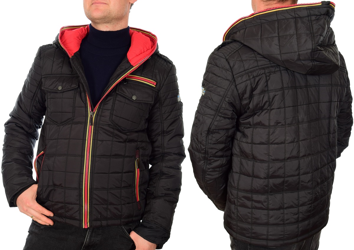 Zimní Bunda Pánská AH55179C Zateplená Péřová XXL