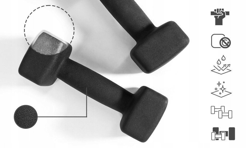 HANTLE Hantel neoprenowy 2x4kg CIĘŻARKI Zipro Marka Zipro