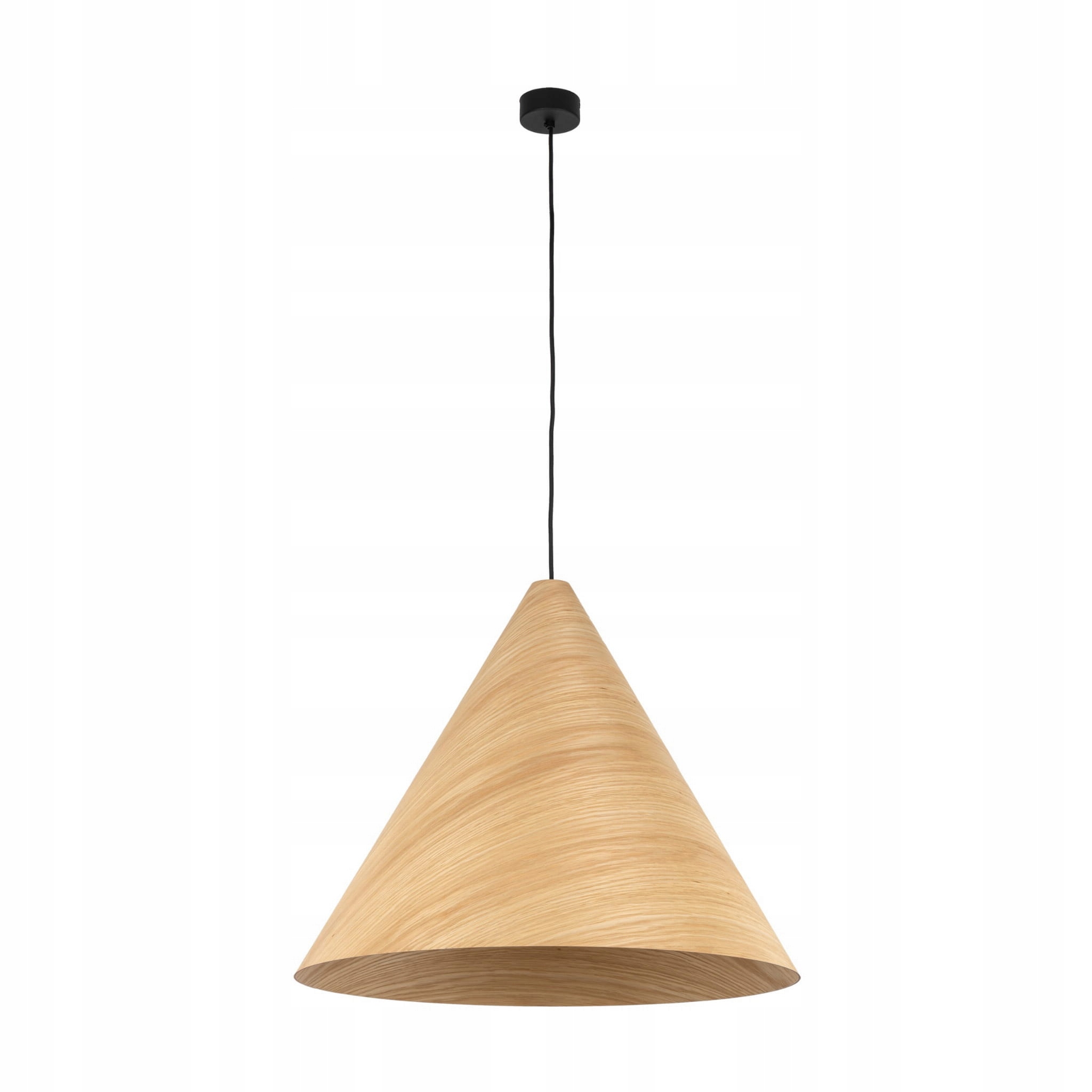 Tk Lighting Nowoczesna lampa wisząca Solin z drewnianym kloszem w stylu gla