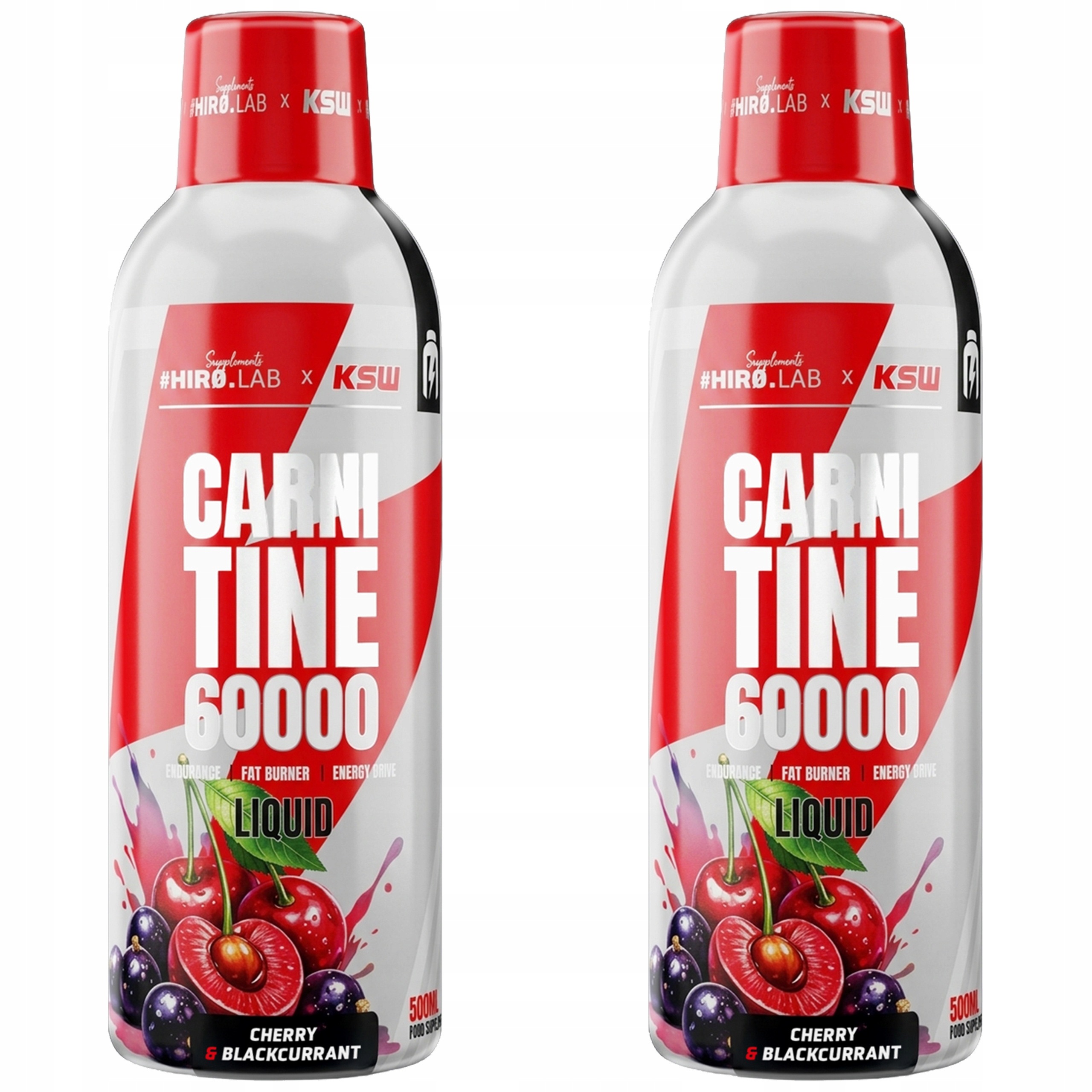 2x Carnitine 6000 500 ml Ksw L-karnitin Tekutina Višeň Rybíz Hubnutí H