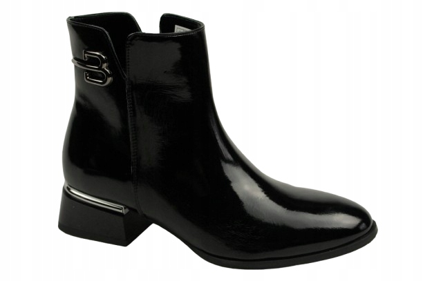 Kotníkové Boty Bioeco By Arka 7872 (1974+1290) 37 Černé Laky Kůže Polská Firma