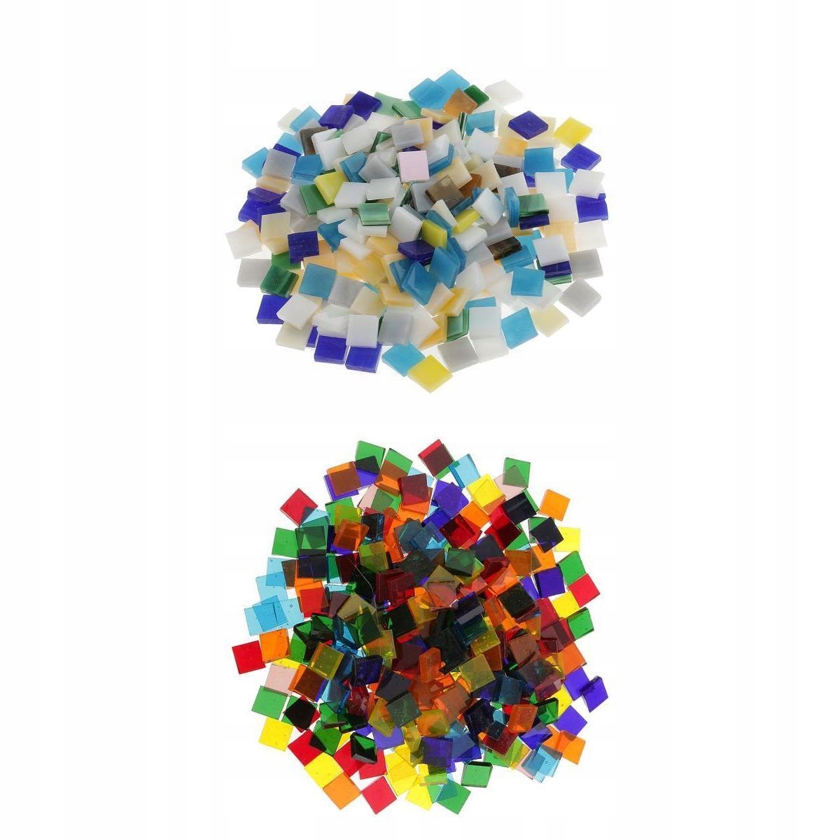 CleverDelights 1 Inch Square Glass Tiles – Clear, 3/16" Thick, Pack Of 100 For Crafts & Jewelry