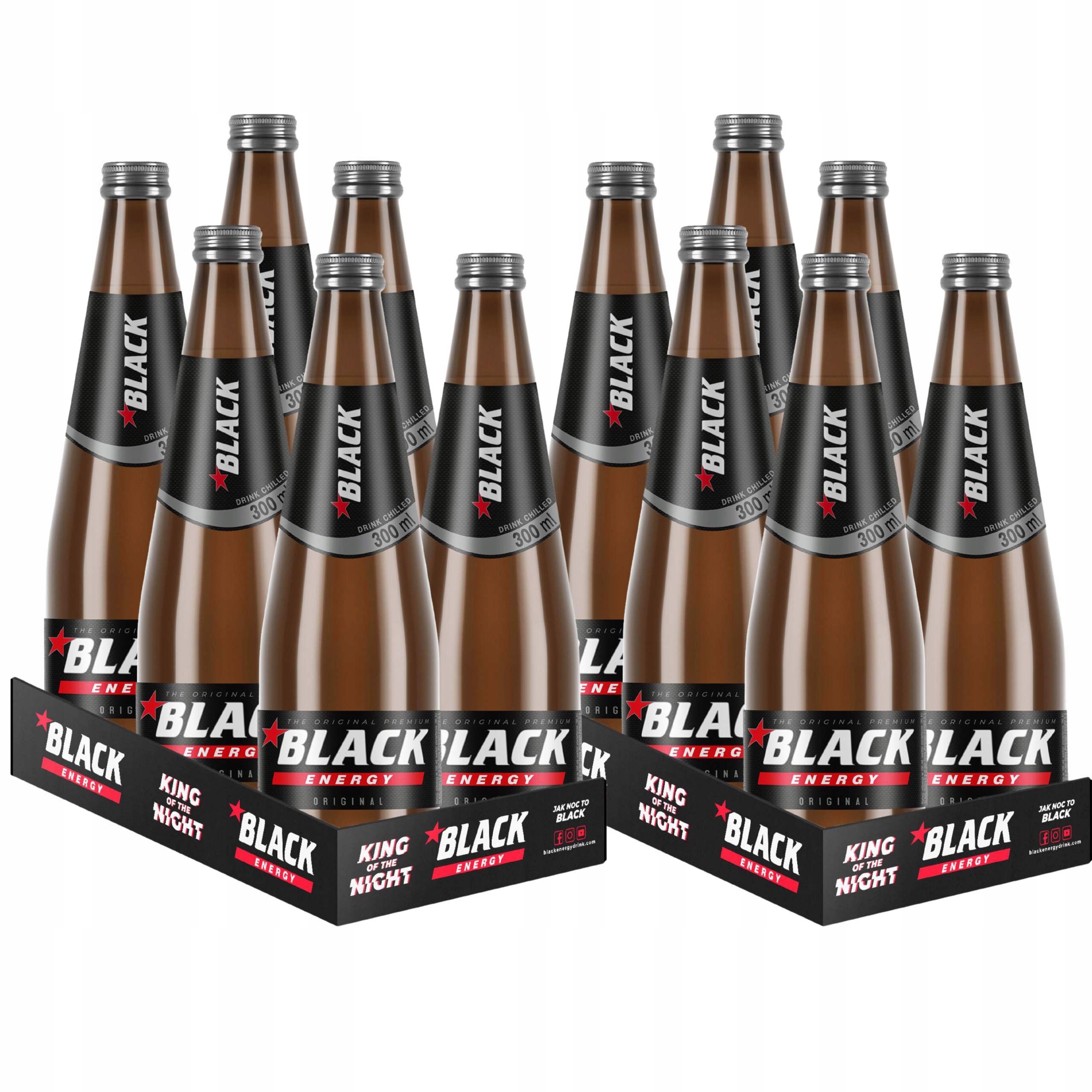energetický nápoj Black Energy sycený 300 ml x 12 kusů