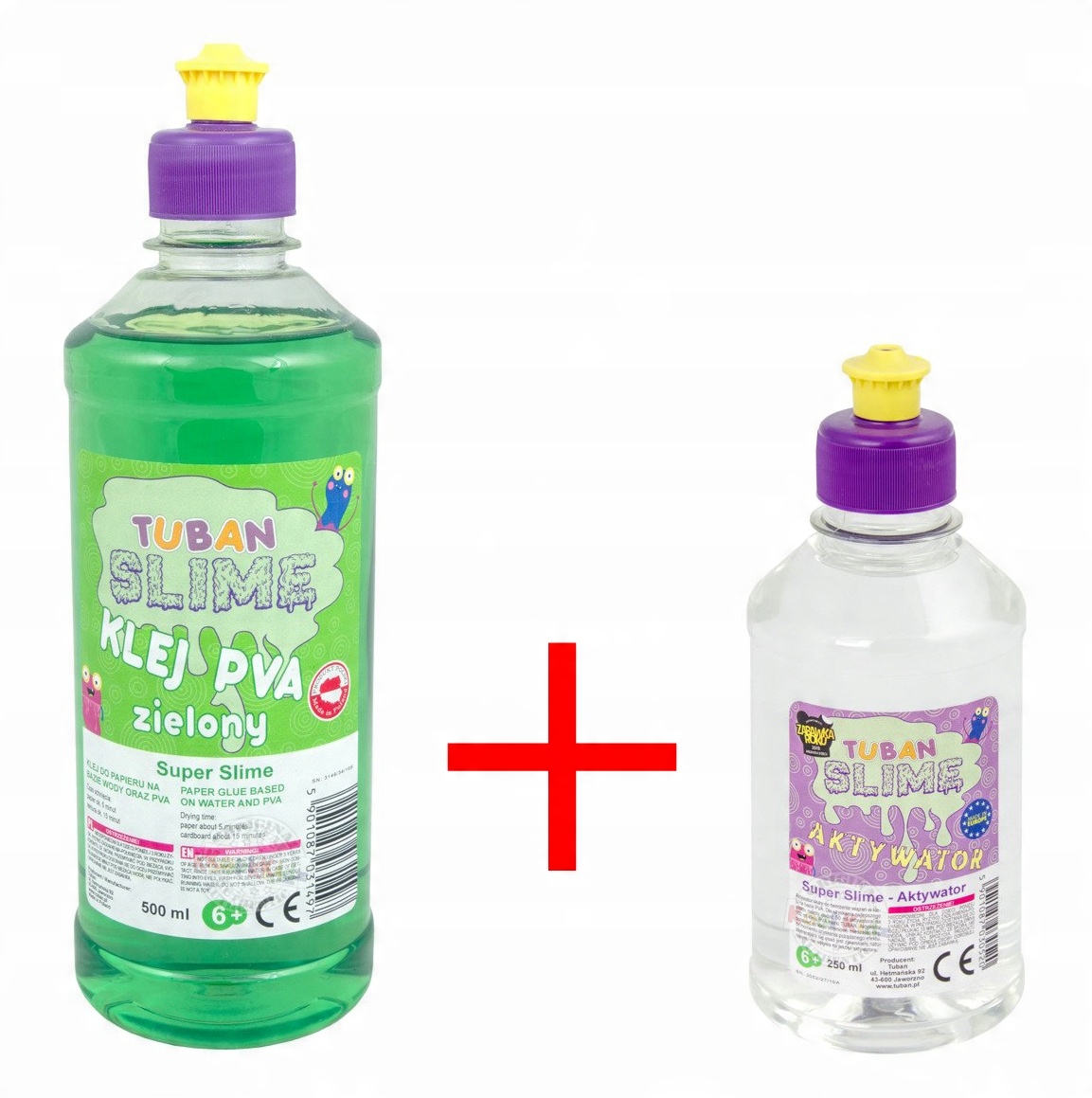 

Zestaw Tuban Klej 0,5L Pva + Aktywator Slime 0,25L