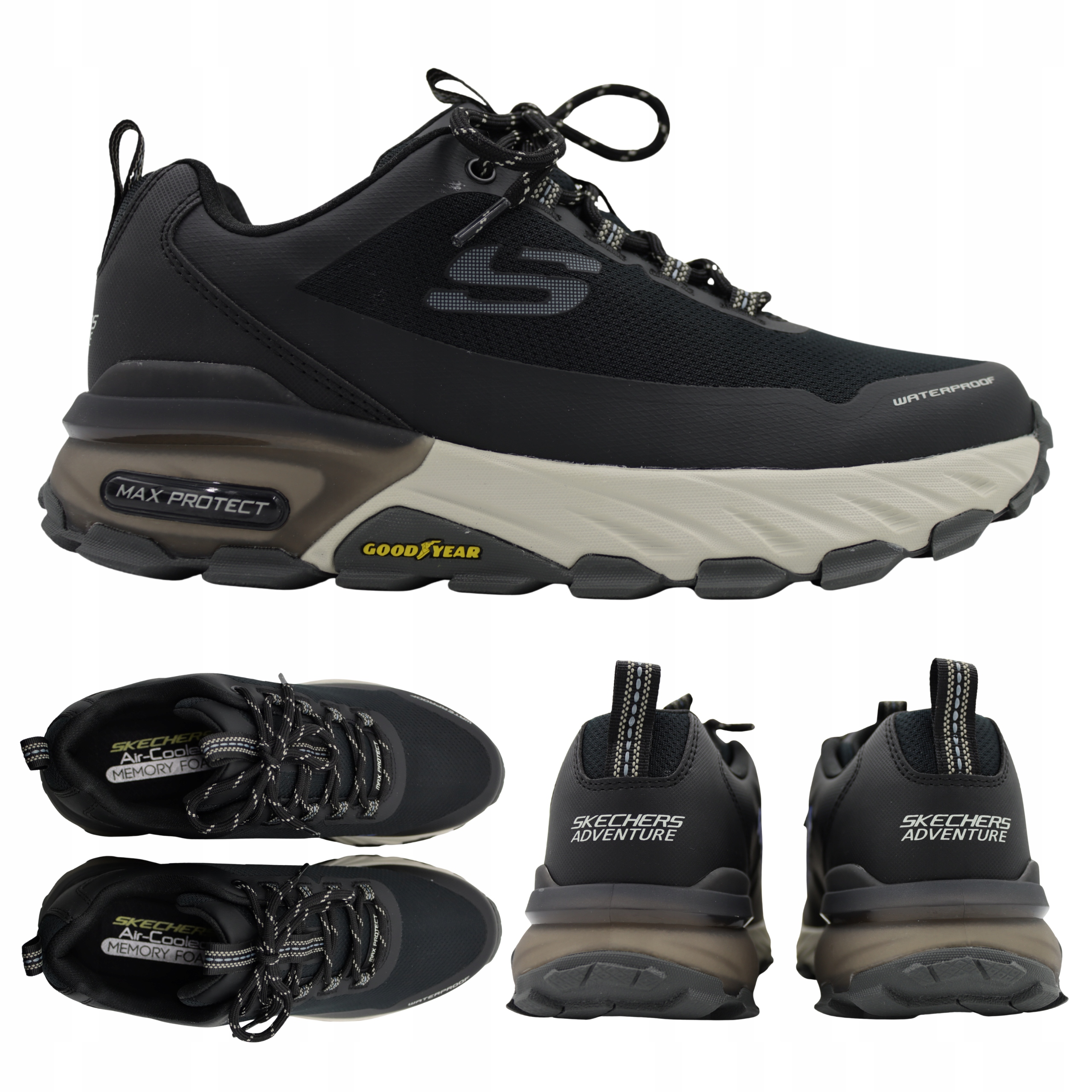 Pánské Trekové Boty Černé Pohodlné Skechers 237304/BKGY vel. 43