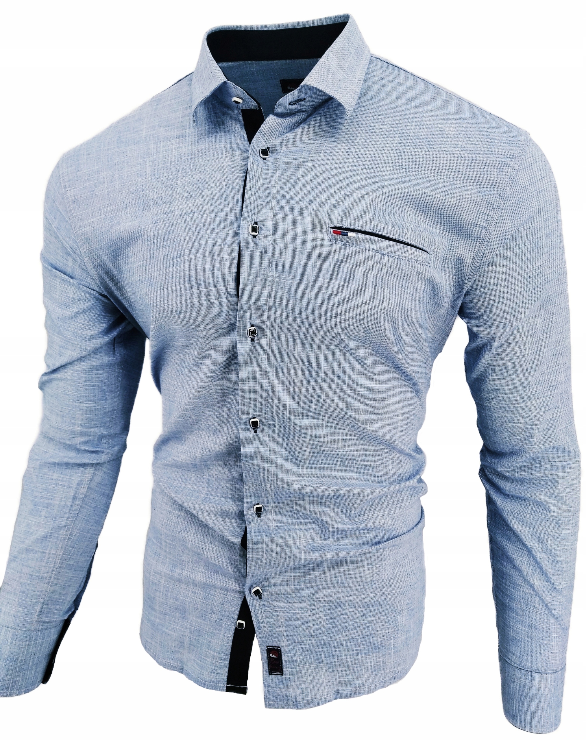 KOSZULA MĘSKA BŁĘKITNA SIGN 008 DŁUGI RĘKAW XL Marka bez marki