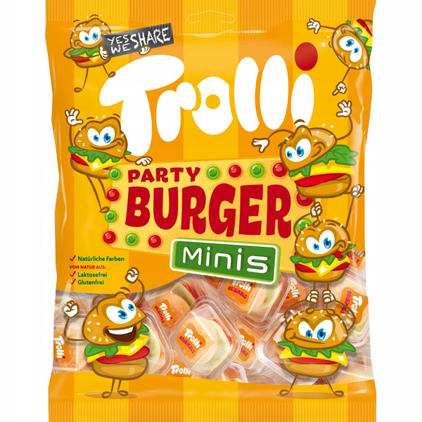 Trolli Żelki Party Burger Minis 100g