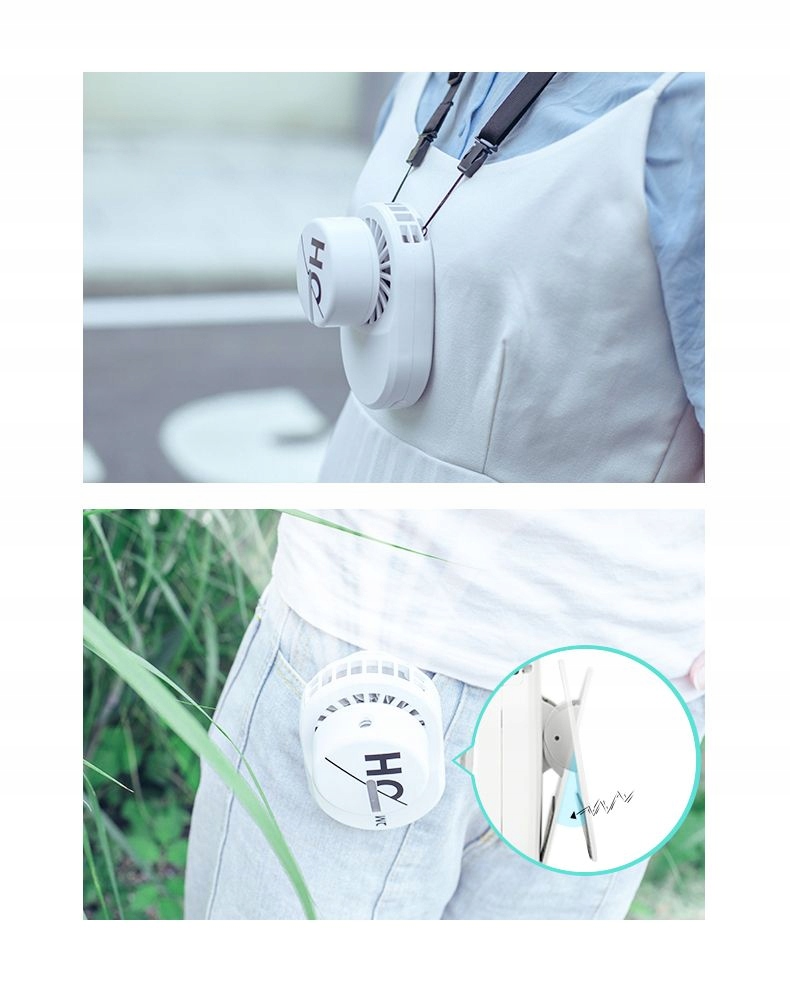 WENTYLATOR WIATRAK MINI PODRÓŻNY USB SMYCZ 3PRĘDKOŚCI + MGIEŁKA CHŁODZĄCA Funkcje inne