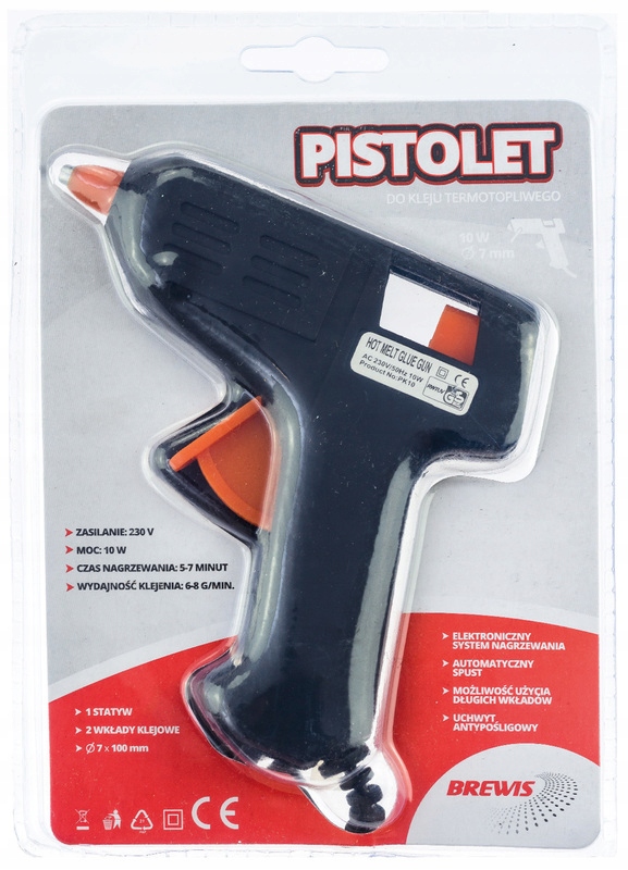 

Pistolet Do Kleju Na Gorąco 7 mm. 10 W Brewis