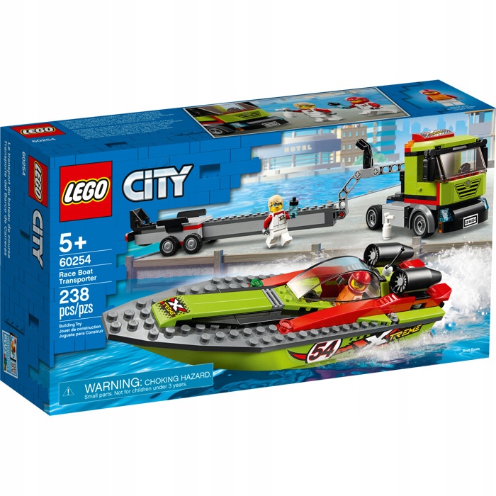 Lego City 60254 Transporter łodzi wyścigowej