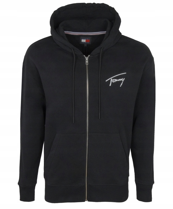 Tommy Jeans pánská mikina s kapucí, rozepínací, černá, Xs