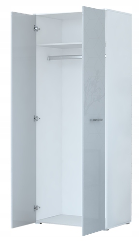 Szafa Dwudrzwiowa Garderoba FRANCO 80 cm Biały połysk prosto od producenta Kod producenta SZAFA FRANCO