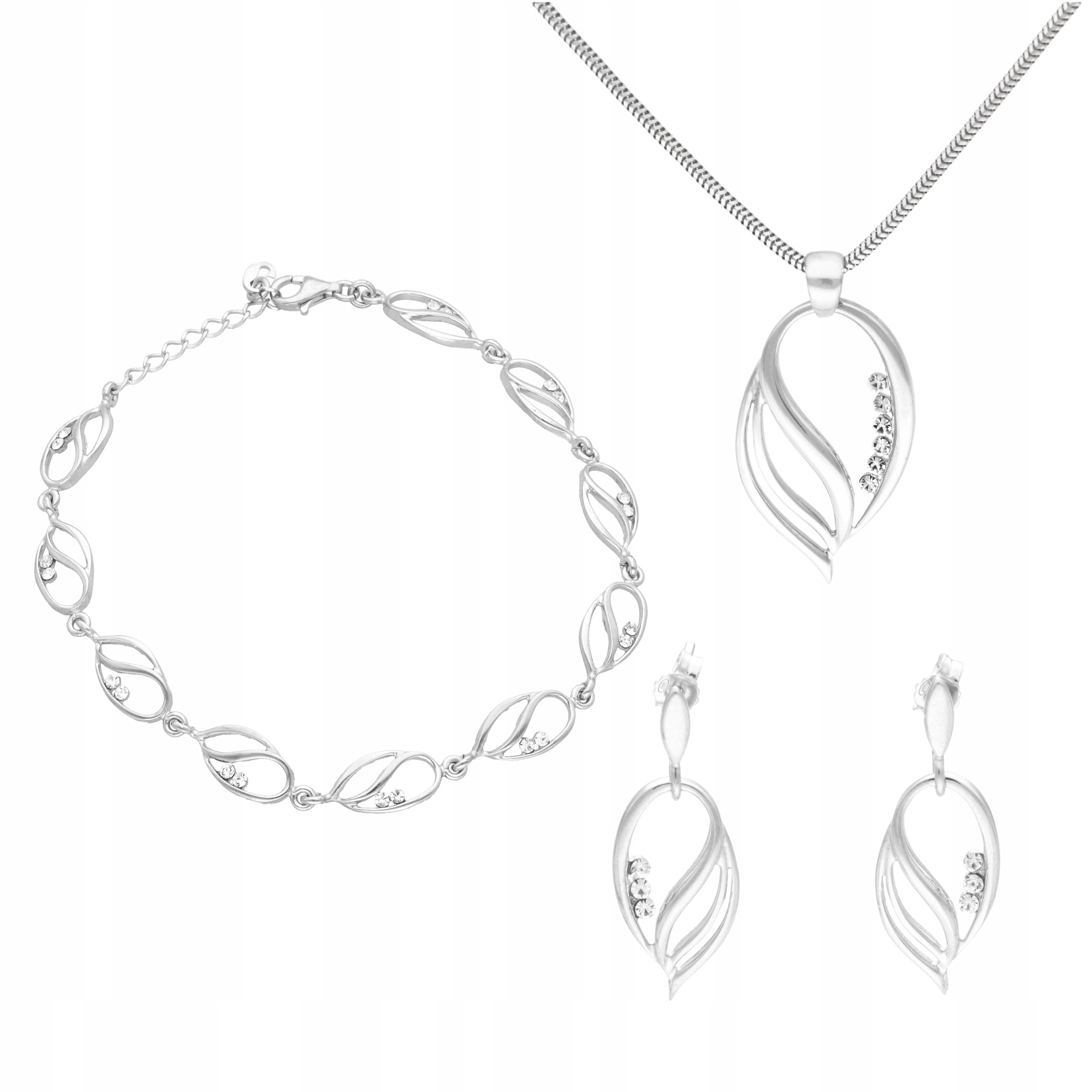 Komplet se zirkony stříbro