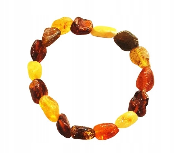 

Bransoletka Bursztynowa kształt Fasolki dł.17-18cm